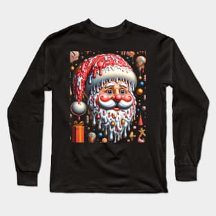 Surreal Melting Santa Long Sleeve T-Shirt